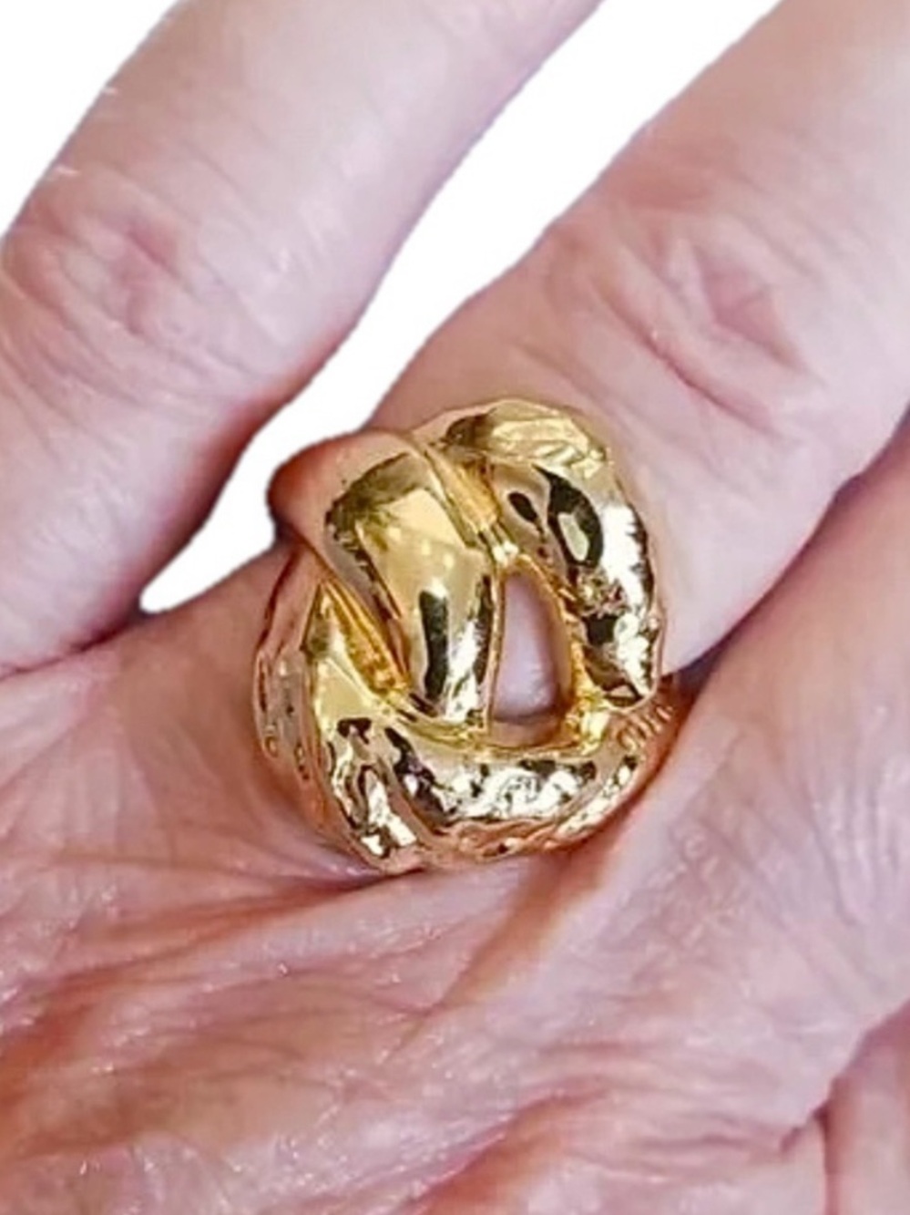 ALEXIS BITTAR Brut Gold Link Ring - Picture 4 of 4